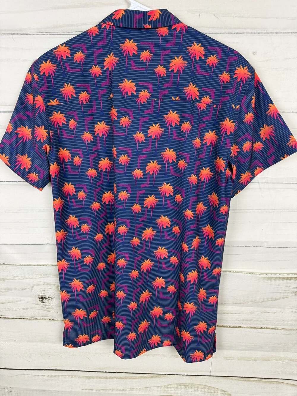 Retro Rifle Rising Palm Performance Button Down Short Sleeve Shirt - Picture 2 of 7